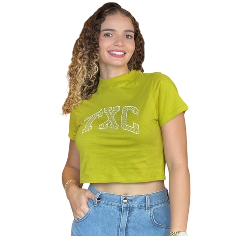 Cropped Custom MC Txc 50865 Verde - comprar online