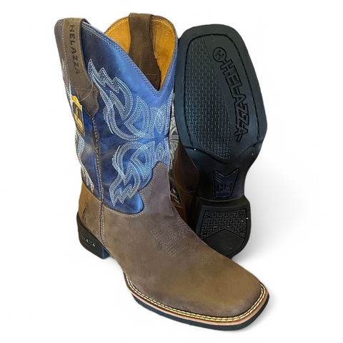 Bota Helazza Burnê Tabaco/Azul 20825 - comprar online