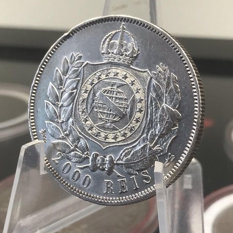 Brasil 2.000 Réis 1875 Lüster MBC/SOB