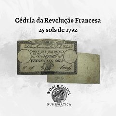 Cédula Revolução Francesa 1792, 25 Sols