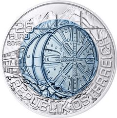 Austria - 25 Euro - 2013 - Tunnel Construction - Niobium