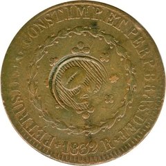 Brasil - 80 Réis c/ carimbo de 40 Réis 1832R - 19 Tulipas - Cat V755A 