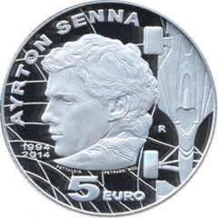 San Marino - 5 Euro - 2014 - KM# 534 - Ayrton Senna