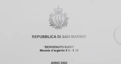 San Marino - 5 Euro + 10 Euro - 2002 - KM# 448 KM# 449 - Welcome Euro