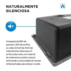 Cuba de cozinha em Quartzo Schock by Arell 203E - Iceberg - loja online