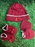 KIT GORRO LUVA SAPATO PIMPOLHO VERMELHO RN na internet