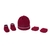 KIT GORRO LUVA SAPATO PIMPOLHO VERMELHO RN