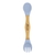 TALHER DUPLO DE BAMBU E SILICONE AZUL - CLINGO