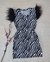 Vestido canelado zebra - comprar online