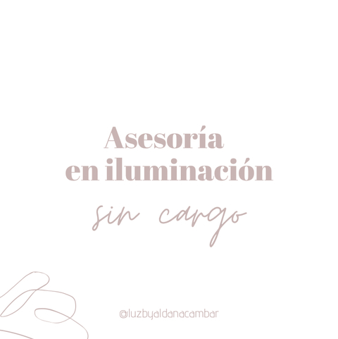 ASESORÍA EN ILUMINACION SIN CARGO