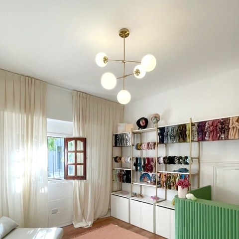 LAMPARA DE TECHO LUPE - 5 LUCES - VARIAS TERMINACI