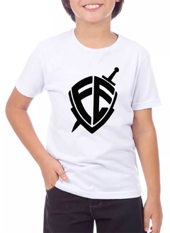 Camiseta Infantil Branca Escudo da Fé