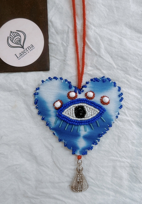 Milagrito dije Virgen de Lujan , contorno rojo