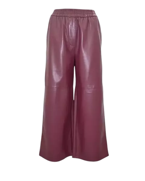 Pantalon Raiane de Cuero Bordo