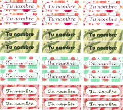 Etiquetas Autoadhesivas Escolares-Utiles- Oficinas- Rotulos. Organizadores, Cajones, Estantes. Varios Diseños y Medidas