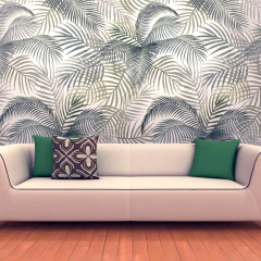 Mural decorativo. Vinilo Impreso Laminado Autoadhesivo. Palmas Tropicales