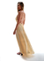VESTIDO SATEN CON TIRAS CHAMPAGNE - CHENZI