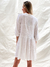 VESTIDO DE LINO CON VOLADOS BLANCO - tienda online