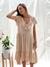 VESTIDO ESCOTE EN V NUDE - comprar online
