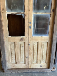 Puerta doble hoja vidriada en internet