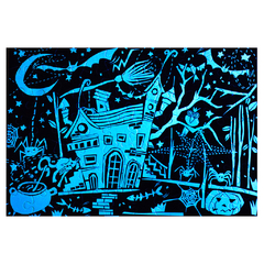 PUZZLE CASA EMBRUJADA ROMPECABEZAS FLUORESCENTE 70 piezas