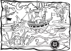 PUZZLE PIRATAS ROMPECABEZAS para pintar - comprar online