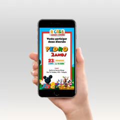 Convite Digital - A Casa do Mickey - clasydesign