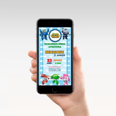 Convite Digital - Super Wings - clasydesign