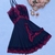 Camisola com renda bicolor