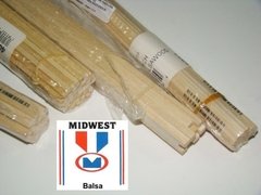 Vareta de Balsa Redonda Midwest 1/8 x 36"