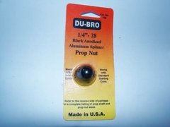 Spinner nut 1/4"-28 preto anodizado - DuBro dub738