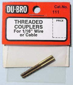 Threaded Couplers para arame ou cabo de 1/16" Dubro dub111