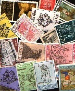 Colección de 100 estampillas de vaticano