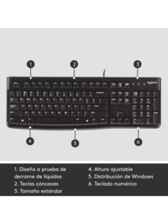 TECLADO LOGITECH K120 USB - comprar online