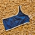 TOP DE UN HOMBRO AZUL MARINO BASICS CON BORDE BLANCO