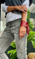 PULSERA FLECOS CUERO - BORDEAUX - comprar online