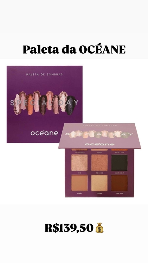 PALETA SOMBRAS OCEANE SPECiAL DAY - comprar online