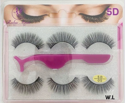 Cartela 3 pares Cílios Ruby Anjo com pinca