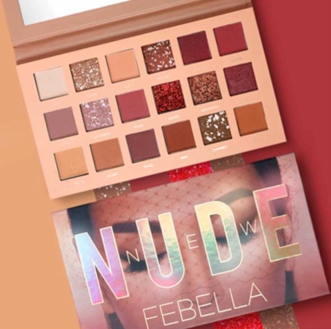 Paleta Sombras Febella Nude 18 cores