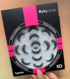 Cartela 7 pares Cílios Ruby Anjo 5D - comprar online