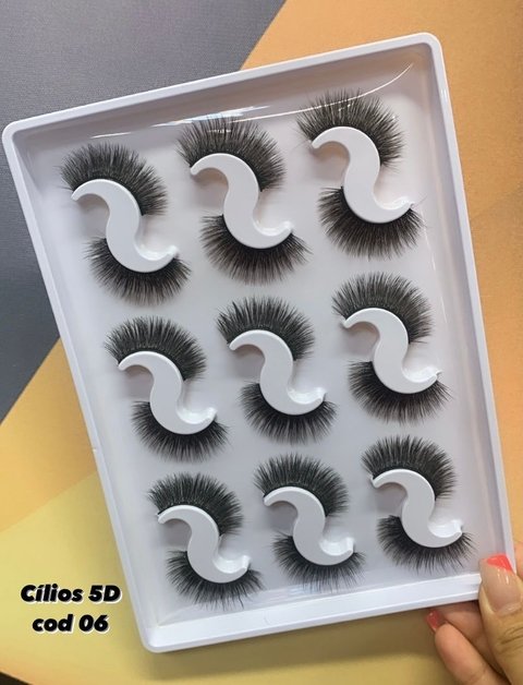 Cartela 9 pares Cílios Ruby Anjo 5D Mink