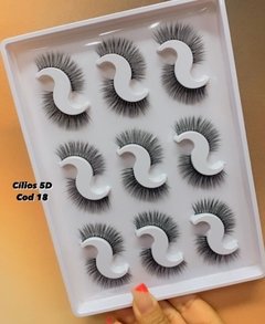 Cartela 9 pares Cílios Ruby Anjo 5D Mink - Make Beauty