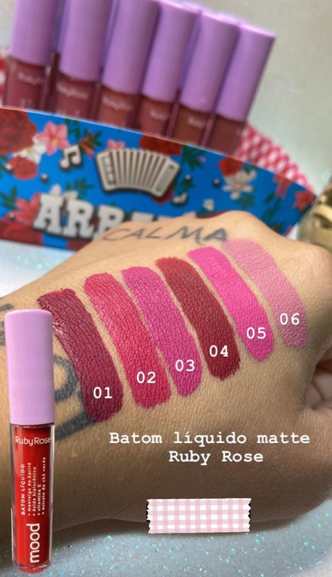 Batom Líquido Ruby Rose Mood Matte