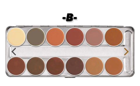 Dermacolor Camuflagem Paleta Kryolan 12 cores Cremosa B