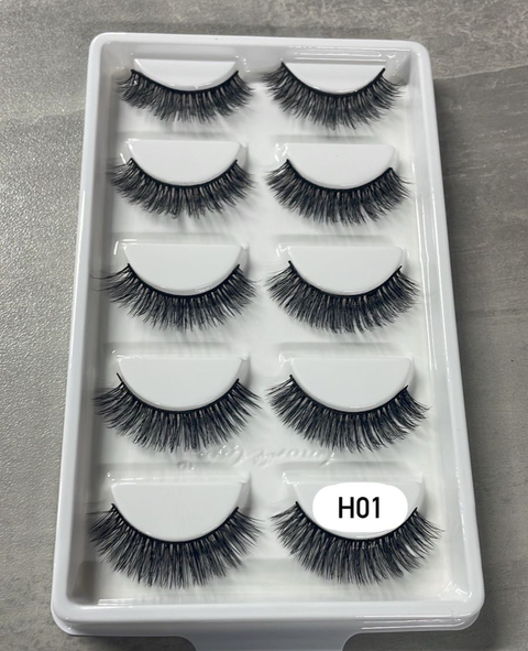 Cartela 5 Pares Cilios Amor Anjo