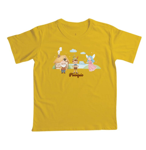 Camisa infantil Pinóquio - loja online