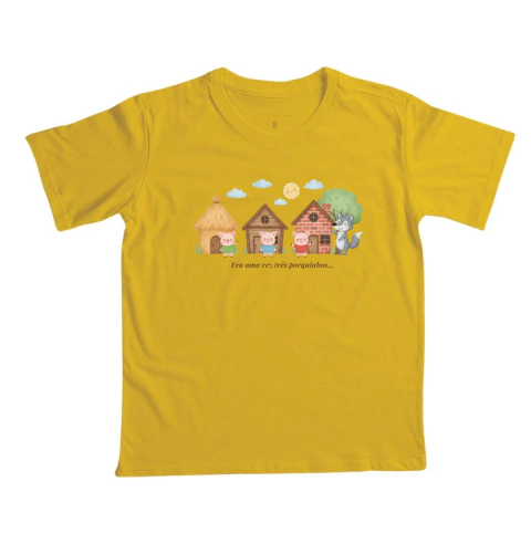 Camisa infantil Três Porquinhos - comprar online