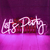 Letrero Luminoso Neon Let's Party Flexible Led - Efectos Lighting - Luces Profesionales