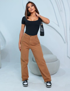 Imagem do Calça Wide Leg Slim Marrom Cintura Alta Patria Brasil