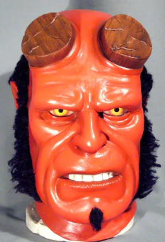 Mascara Hellboy Diablo Comics Latex Disfraz Cosplay